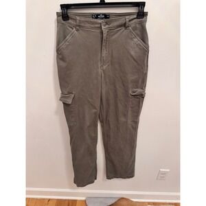 Hollister Olive Green Cargo Pants Ultra High‎ Rise Tapered Leg Size 9L